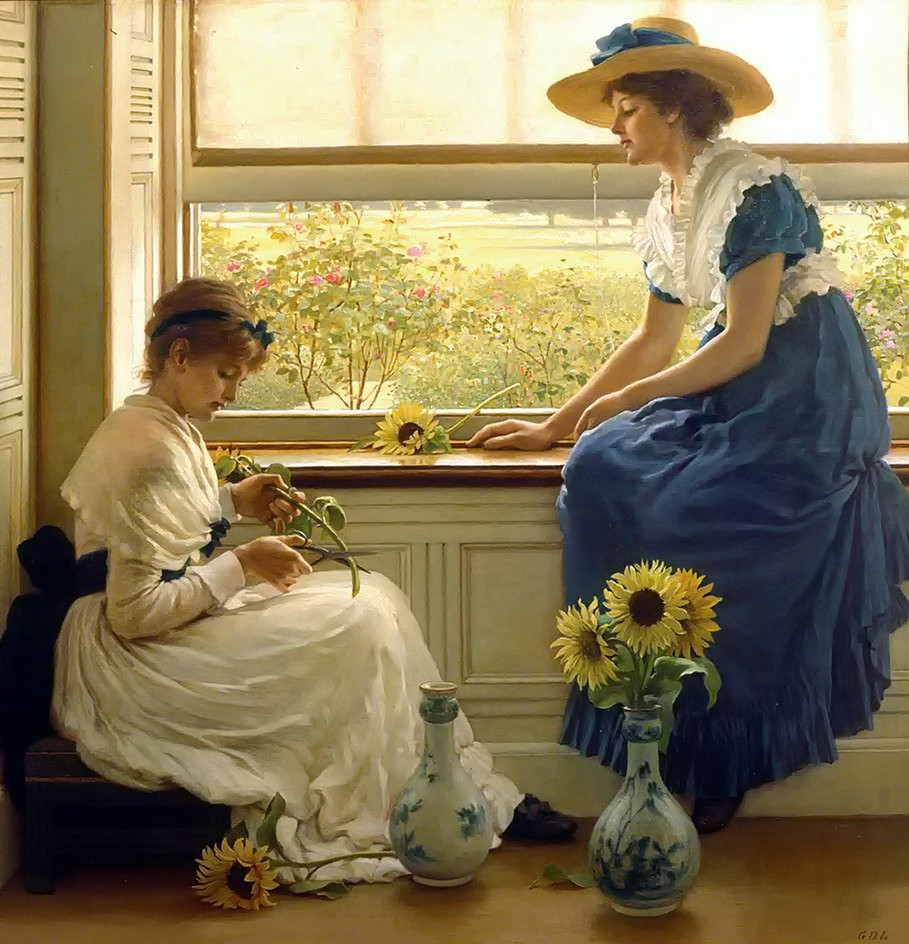 Sun and Moon Flowers by George Dunlop Leslie, 1889