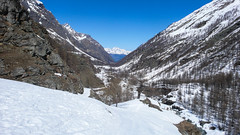 Dolina Val di Rheme, w oddali masyw Grand Combin