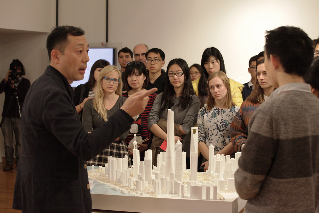 Jun Xia, regional design director and principal at Gensler visited campus to talk about the project and the models.