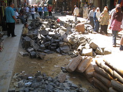 Manual Road Construction, Old Cairo Market