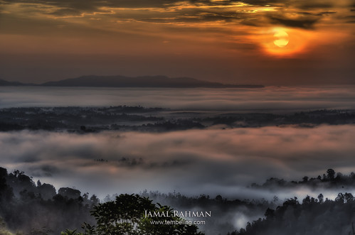 panorama fog sunrise hdr sungailembing