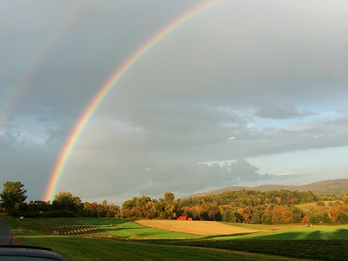field landscape rainbow country lanesboro