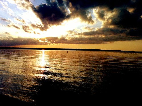 sunset lake michigan lakesuperior
