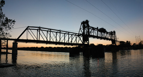 bridge sunset usa america river illinois nikon midwest ottawa nikond100 d100