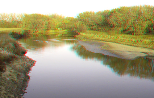 railroad bridge tree river stereoscopic stereophoto 3d anaglyphs redcyan 3dimages 3dphoto 3dphotos 3dpictures stereopicture