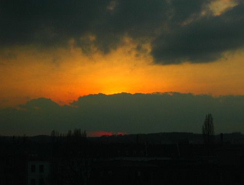 sunset red sky orange cloud sun clouds evening sonnenuntergang dusk down glauchau