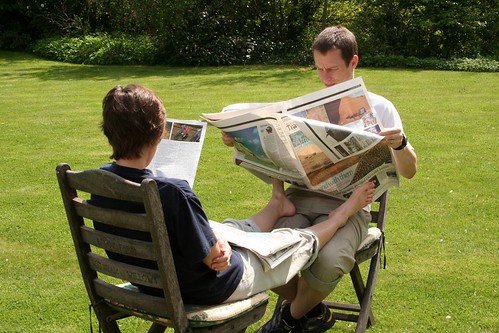 people garden reading suffolk couple sitting charlotte newspapers stuart sit seated marriedlife walshamlewillows views700 photoassociationgame