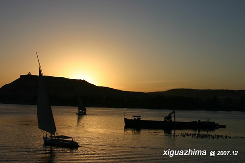 sunset sunrise river egypt nile
