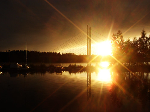 bridge sunset sun finland evening pier dusk north illumination lapland heinola sapmi sápmi