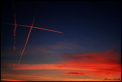 blue sunset red skyline digital plane canon eos rebel kiss cross a xti 400d canoneos400d aplusphoto