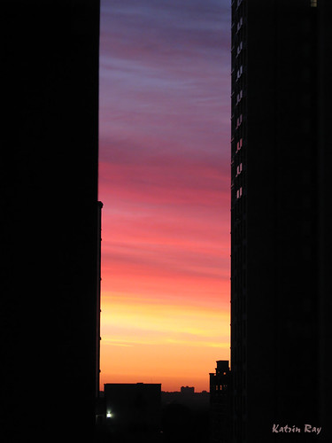 city summer sky toronto ontario canada sunrise downtown framed story flaming citybuild vision100 august272008 katrinray “oacaophotos”