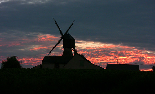 sunset france windmill moulin maine loire danjou faye layon pinsonnerie