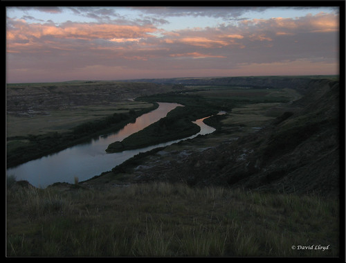 sunset sky canada reflection clouds river drumheller alberta badlands reddeerriver orkneyviewpoint cans2s
