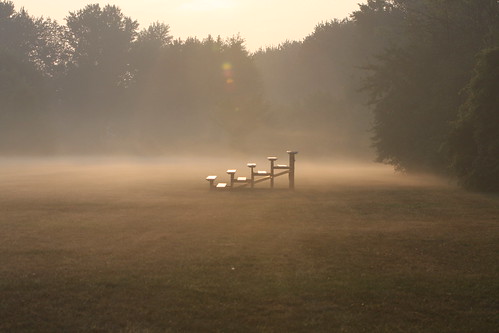 morning mist field fog sunrise canon michigan bleachers daybreak soccerfield