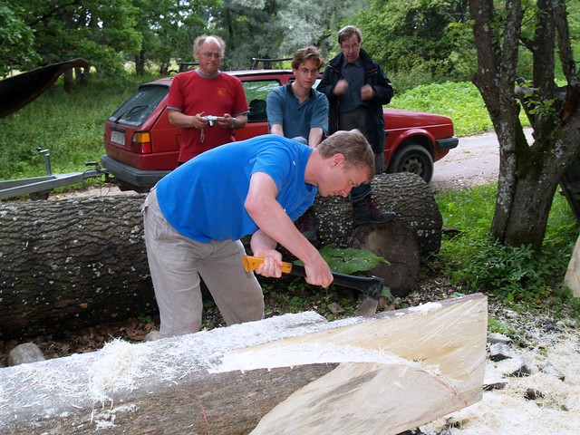 building-dugout-canoe | Flickr - Photo Sharing!