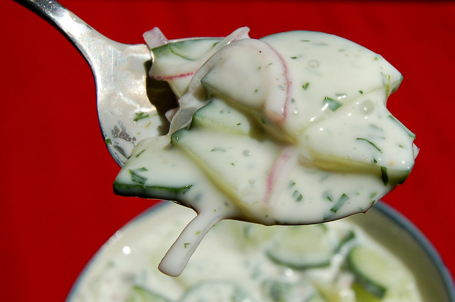 Spoonful of tzatziki by Eve Fox, copyright 2008