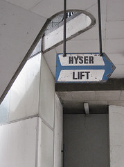 Werdmuller Center - Lift Sign and Staircase