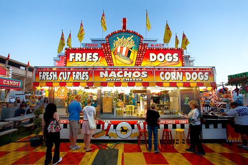 carnival light sky food color colour classic beautiful cheese wisconsin landscape fun outdoors design junk fineart flags pizza celebration eat vision fries hotdogs comfort countyfair wi vending nachos corndogs elkhorn stockphoto artistry walworth stockphotography royaltyfree rightsmanaged