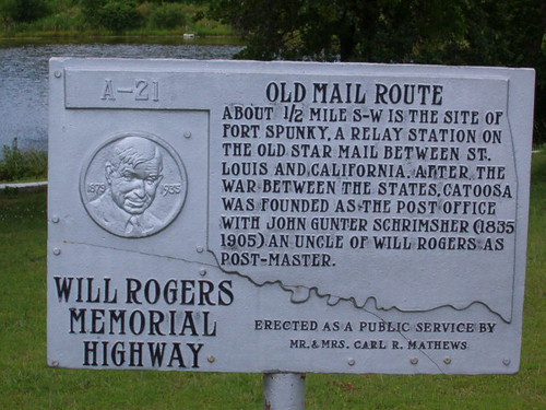 oklahoma 66 historic route marker historical tulsa roadside ok sights bluewhale catoosa