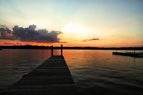 sunset summer lake water boat dock ramp martin alabama coosa