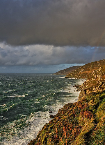 clouds scotland rainbow surf waves kintyre mullofkintyre argyllandbute vob ef1740mmf4lusm lightzone canon400d