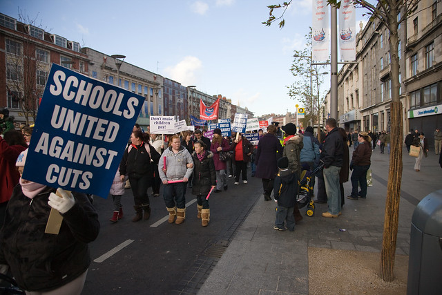 Protest March Against Cuts In Education Budget from Flickr via Wylio