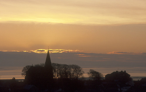 sunrise cumbria bardsea church poem steeple silhouette distinguishedsunrisesunsets duncandarbishire furness morecambe bay cloud duncan darbishire