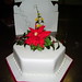 Poinsettia Sugar Flower spray Christmas Cake