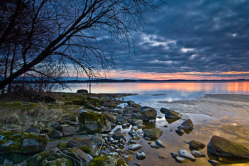 sunset water finland waterscape nohdr singhray goldnblue
