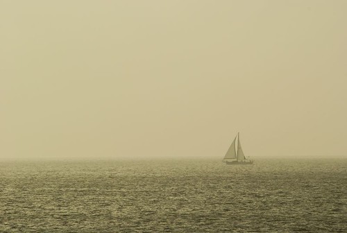 ocean morning beach fog sailboat sunrise boat nikon alone ship boom atlantic doom gloom dslr juno drifter d80