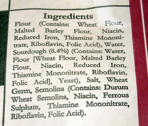 Recursive ingredient list