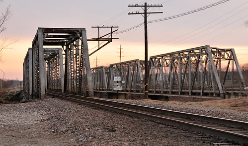 railroad sunset bridges bnsf cuivreriver oldmonroe