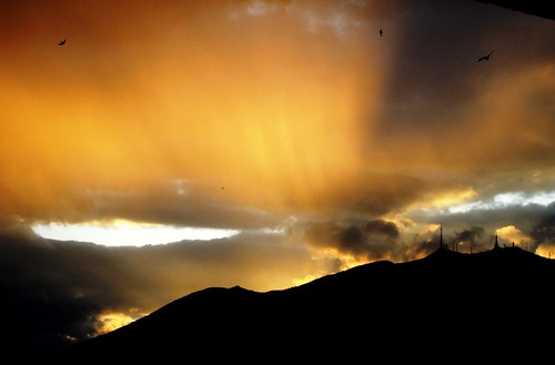 sunset beautiful clouds spain view hill costadelsol benalmadena