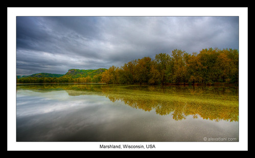 travel autumn trees usa reflection fall water colors wisconsin landscape roadtrip hdr marshland wn newyorktosanfrancisco