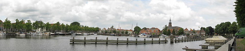panorama water netherlands harbor town