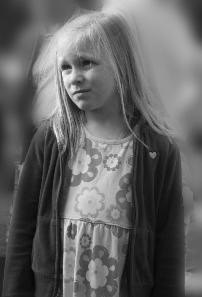 serious little girl