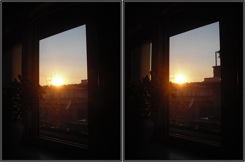 sunset window stereophoto 3d italia tramonto finestra stereo sole calabria catanzaro visione