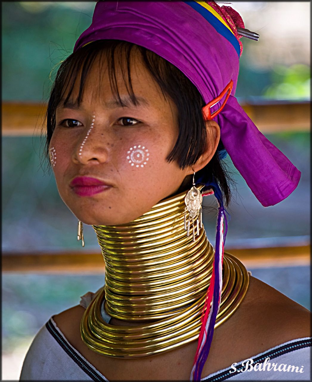 Burmese Long Neck Tribe Woman In Refugee Camp In Chiang Mi A Photo