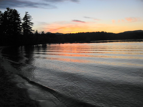 trees sunset lake pine ripple maine kezar centerlovell