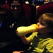 sequoia's first movie theater experience   he endured 42 minutes of kung fu panda   DSC01202