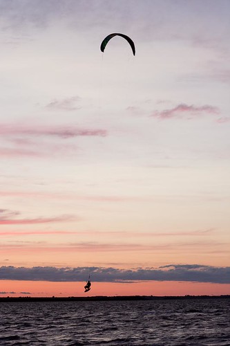 ocean sunset kiteboarding princeedwardisland