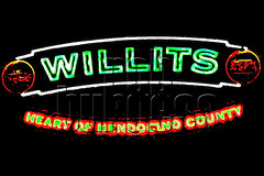 Willits Sign in Neon