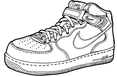 Nike Air Force One Mid - drawing | My drawing of a Nike Air … | Flickr