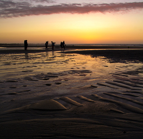 sunset beach silhouettes plage coucherdesoleil ouistreham