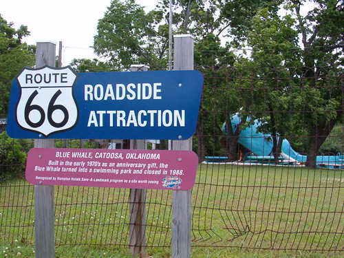 oklahoma 66 historic route marker historical tulsa roadside ok sights bluewhale catoosa