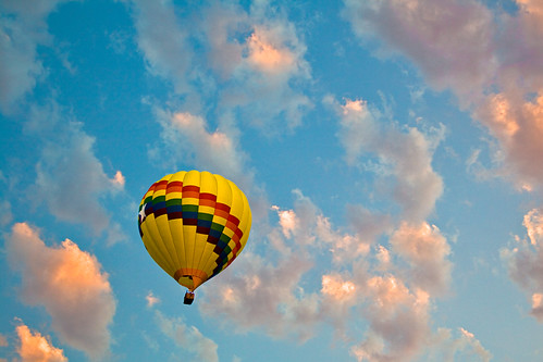 sunset yellow clouds photoshop saturated vibrant balloon hotairballoon woodinville copypaste