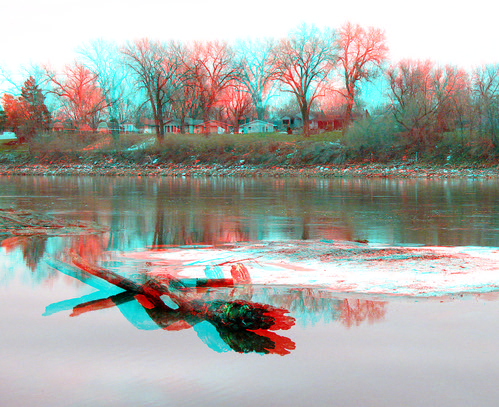 trees winter reflection ice water river stereoscopic stereophoto 3d scenic anaglyph iowa driftwood siouxcity redcyan 3dimages 3dphoto 3dphotos 3dpictures siouxcityia stereopicture