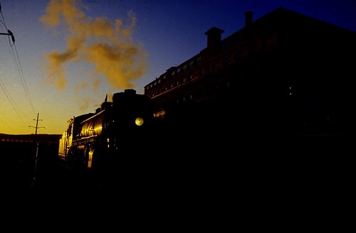 railroad sunset train geotagged evening twilight nikon dusk pennsylvania smoke calm historic steam scranton steamtown steamlocomotive