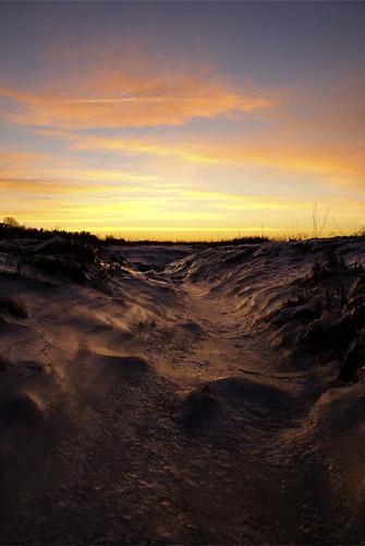 sunset ice alaska mud