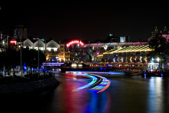 Lights and Boats, Clark Quay, Singapore